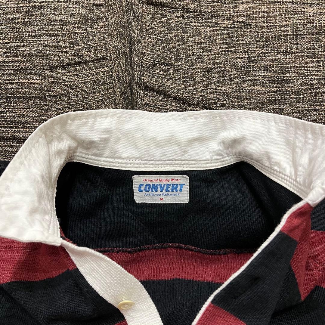 80s-90s CONVERT コンバート ラガーシャツ ボーダー 早大カラー