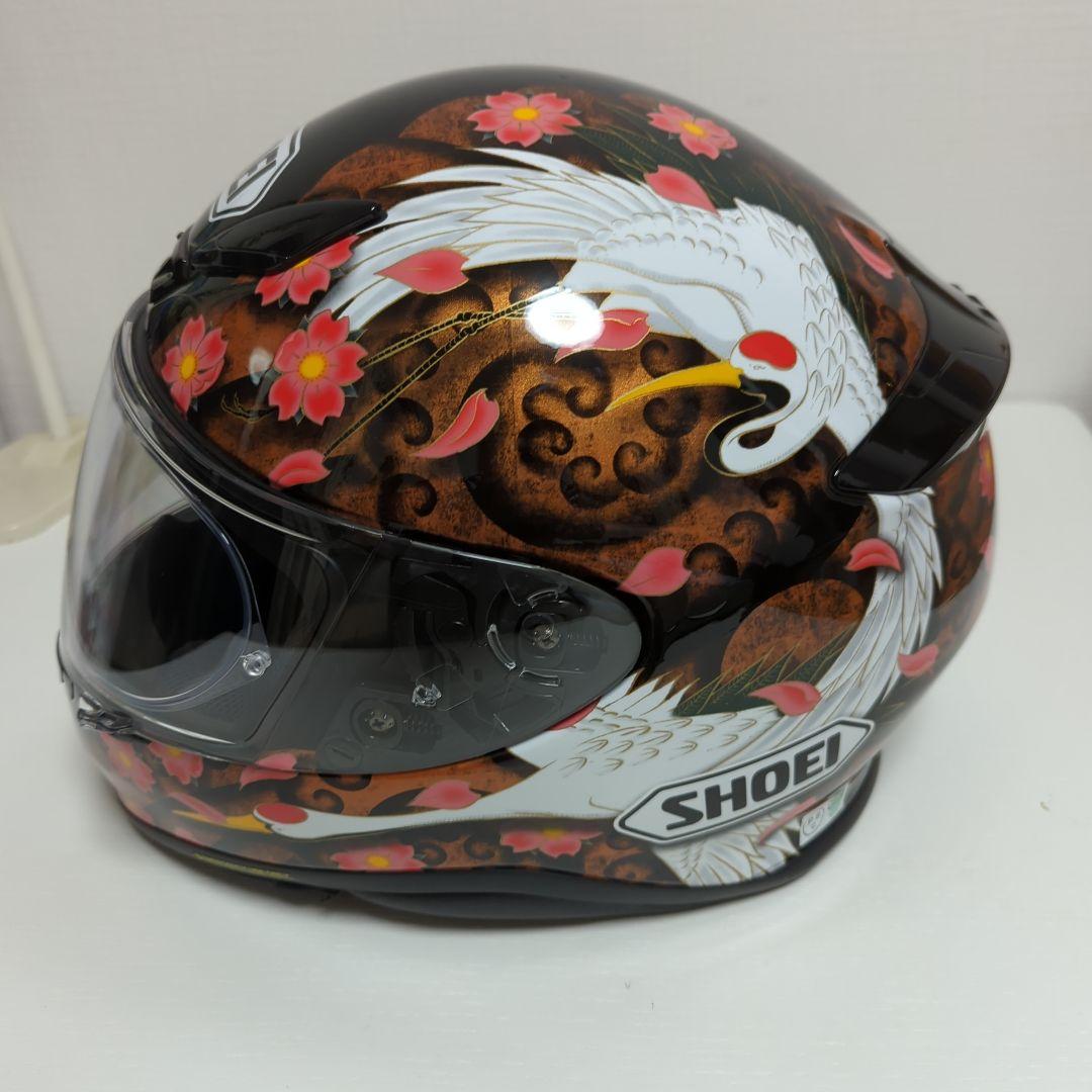 SHOEI フルフェイスヘルメット 花と白鶴