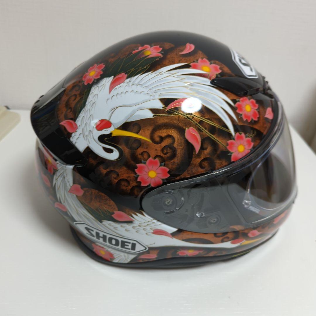 SHOEI フルフェイスヘルメット 花と白鶴