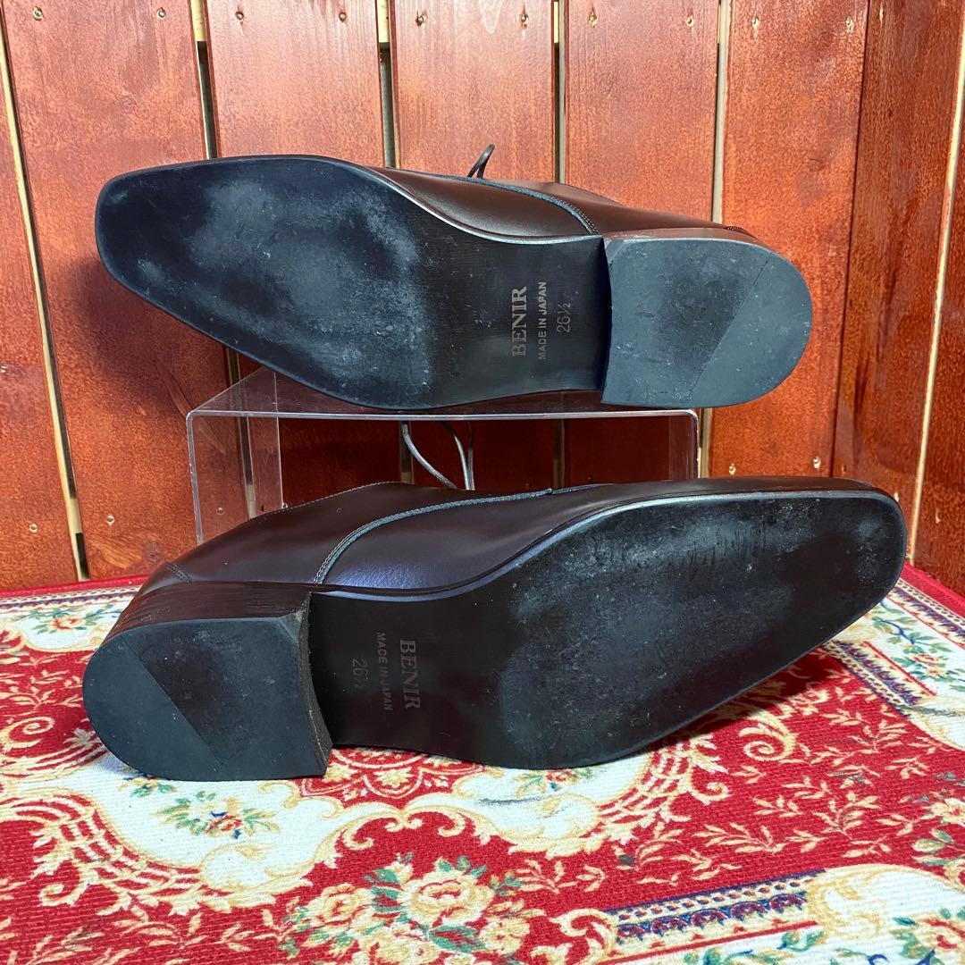 【美品】BENIRブライダルシューズ ウエディング26.5cm ダークブラウン