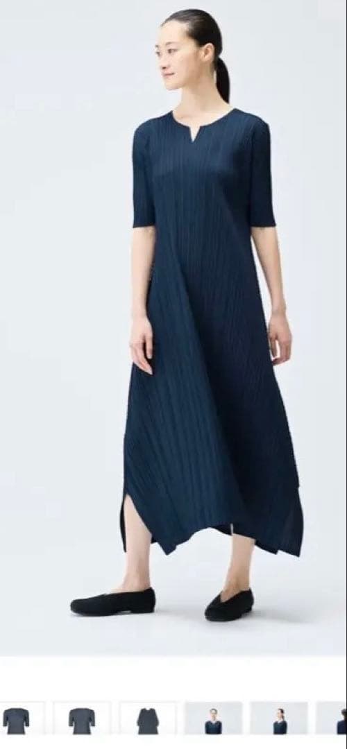 2025 9月　新品同様　プリーツプリーズ　メロウプリーツ　ワンピース