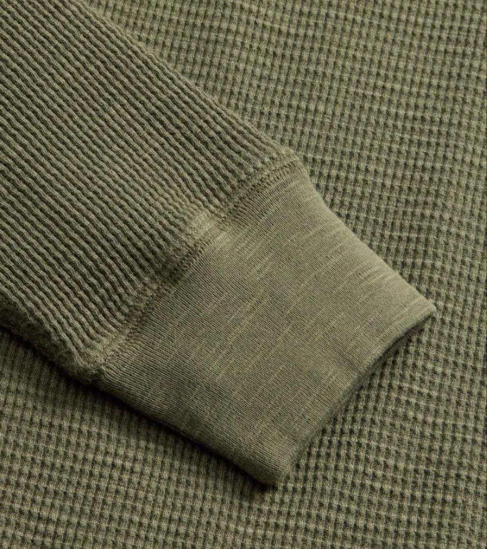 新品*RRL*ガーメントダイド ワッフルニット ヘンリーネック シャツ *M