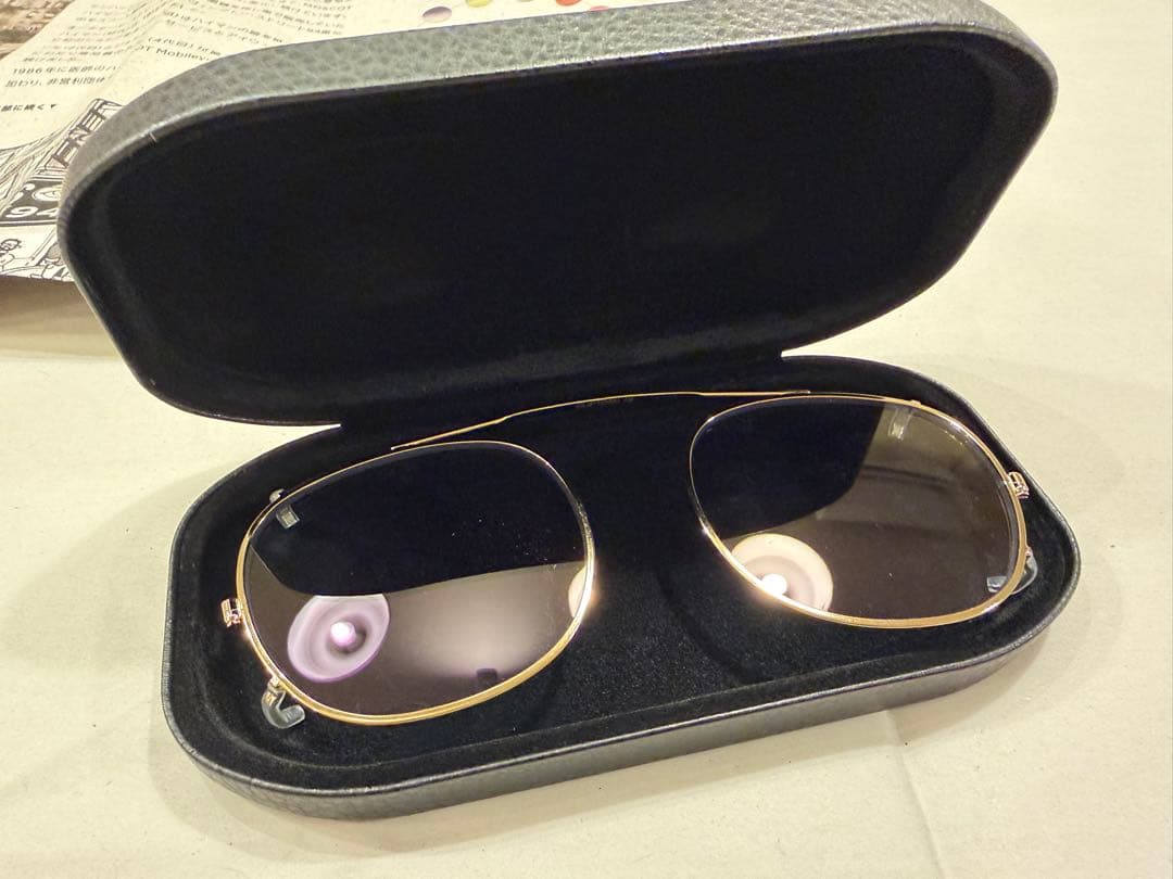 【極美品】MOSCOT CLIPTOSH 49 ゴールド（ブルーレンズ）
