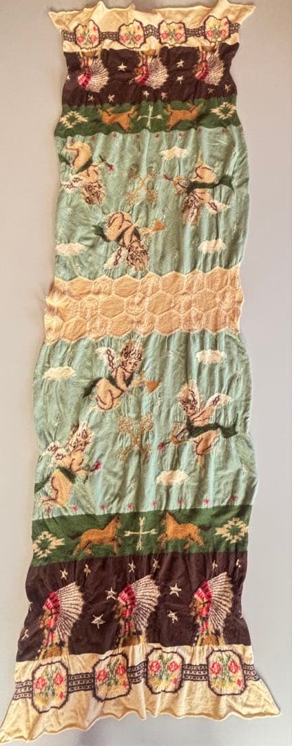 希少！KAPITAL 縮絨ウールストール　　エンジェル&インディアン&馬