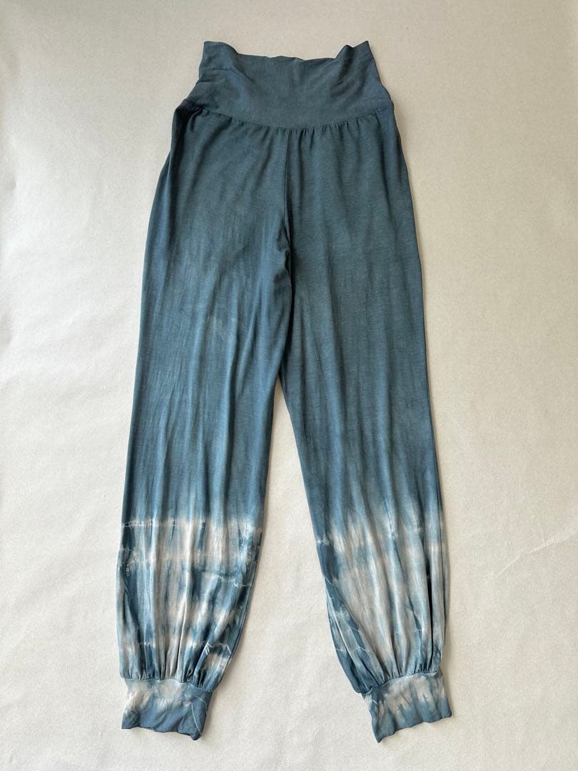 ⚫︎天然ログウッド染め⚫︎浄化の青 アラジンパンツ｜草木染めヨガウェア Mサイズ