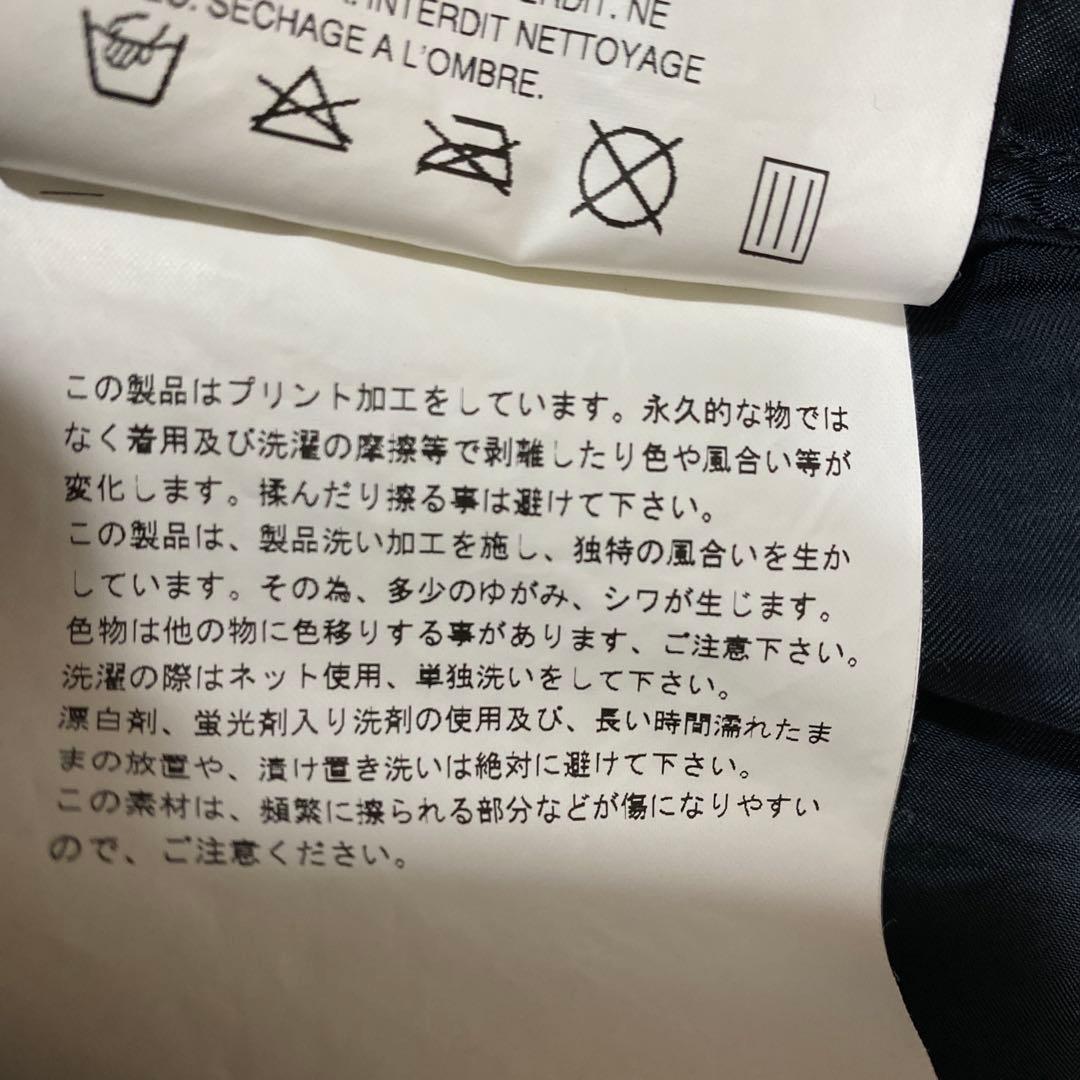 ブラックコムデギャルソン　総キュプラ ラグラン切替 スカジャン m プリント