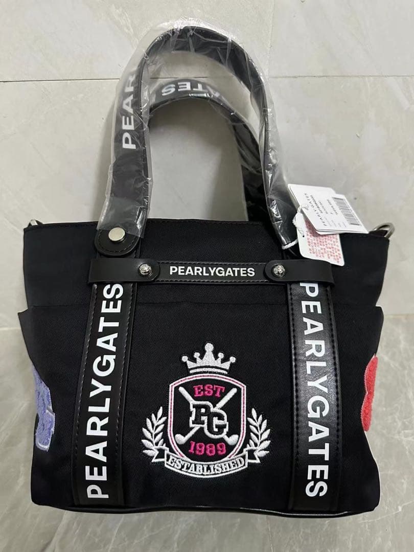 PEARLY GATES ブラックトートバッグ