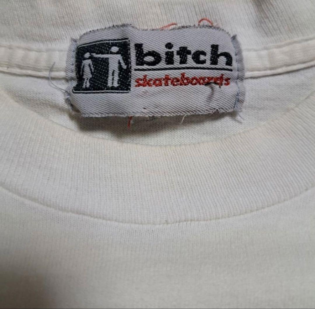 bitch skateboard グラフィックTシャツ ホワイト