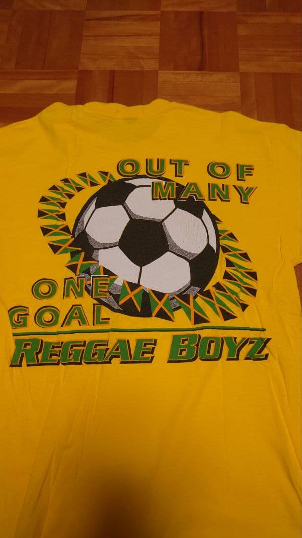 ジャマイカ　レゲエボーイズ　サッカー　Tシャツ　キイロ