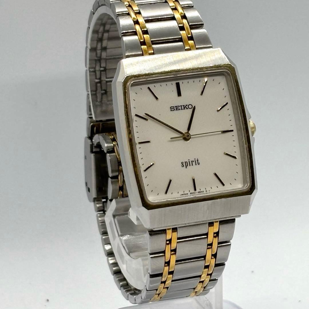 【稼動/電池新品】SEIKO セイコー スピリット 腕時計 シルバー クォーツ