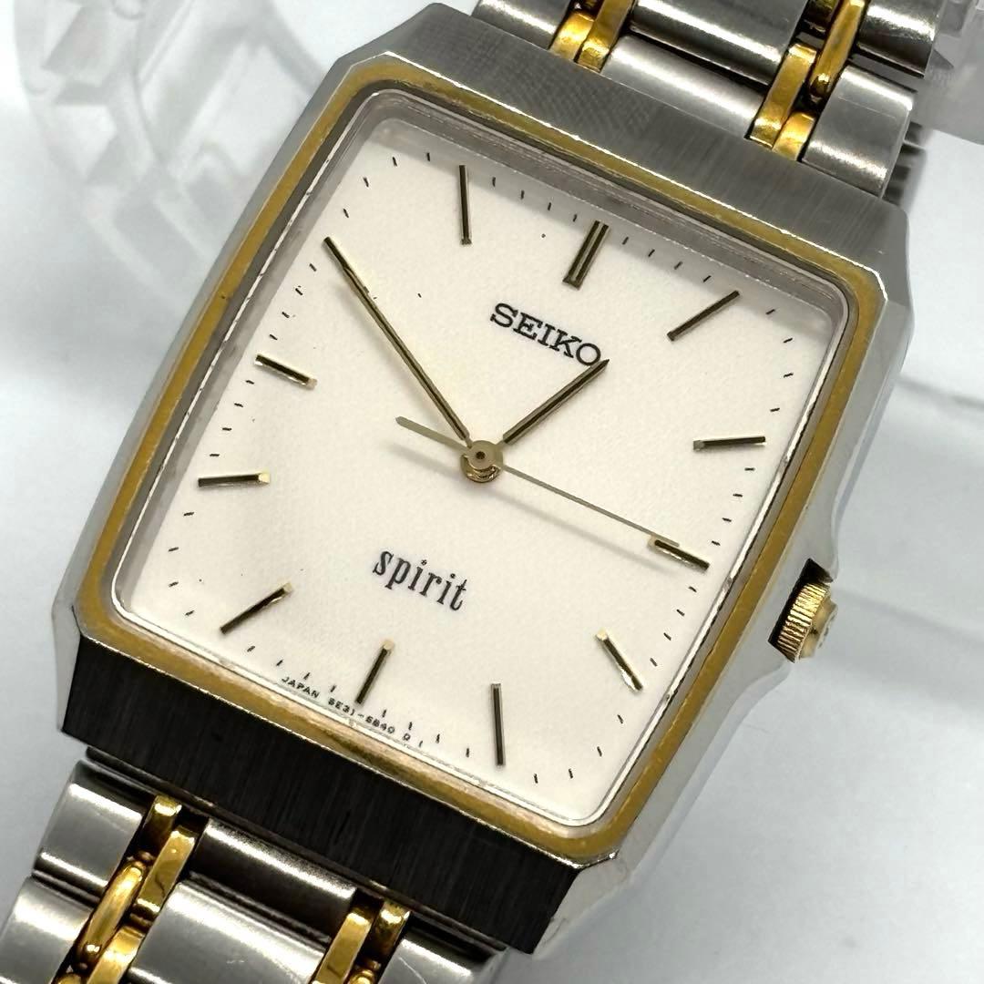 【稼動/電池新品】SEIKO セイコー スピリット 腕時計 シルバー クォーツ