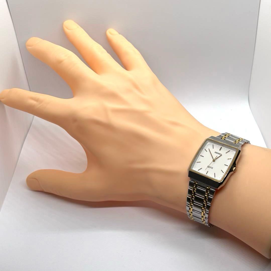 【稼動/電池新品】SEIKO セイコー スピリット 腕時計 シルバー クォーツ