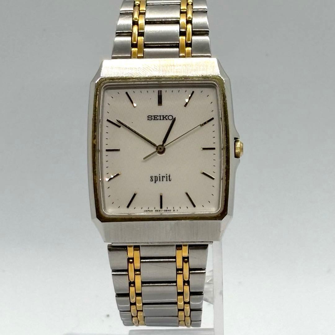 【稼動/電池新品】SEIKO セイコー スピリット 腕時計 シルバー クォーツ