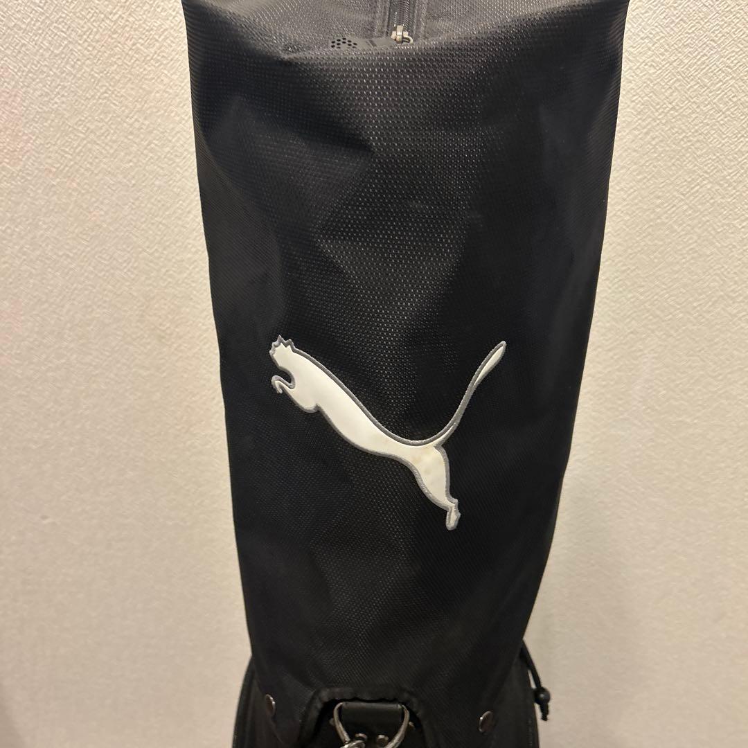 美品Puma プーマキャディバッグ　ブラック　ホワイトライン