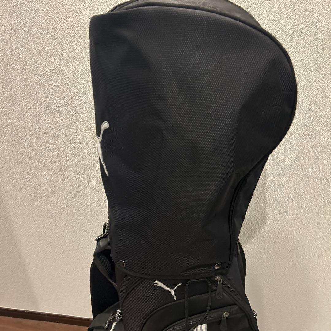 美品Puma プーマキャディバッグ　ブラック　ホワイトライン