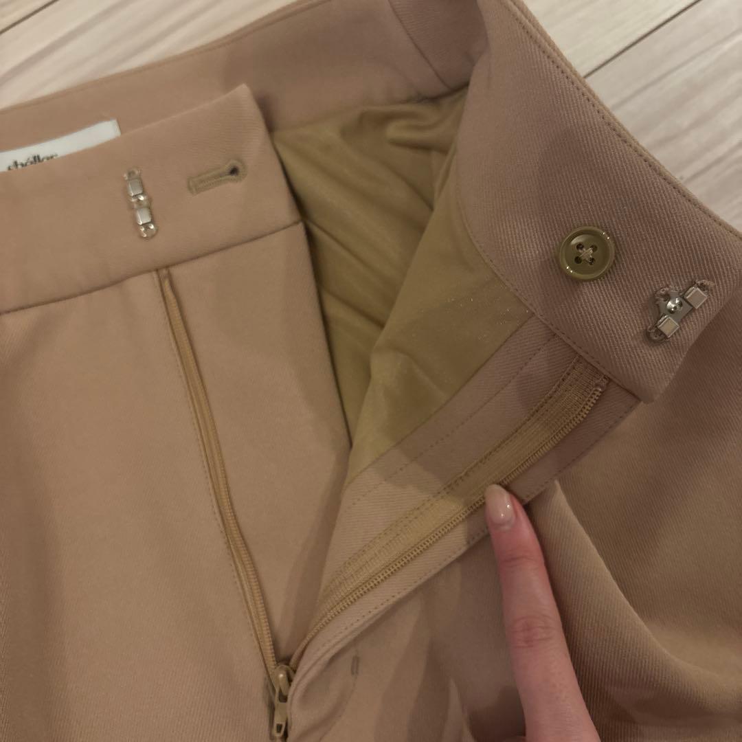 Sheller ベージュ プリーツキュロット ハイウエスト