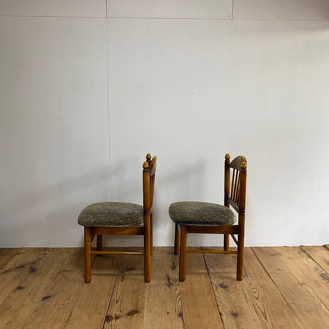 2脚セット ヴィンテージ ダイニングチェア 椅子 木製 レトロ モダン y111