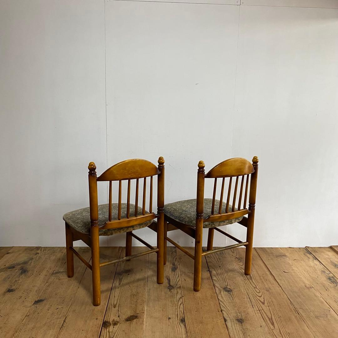 2脚セット ヴィンテージ ダイニングチェア 椅子 木製 レトロ モダン y111
