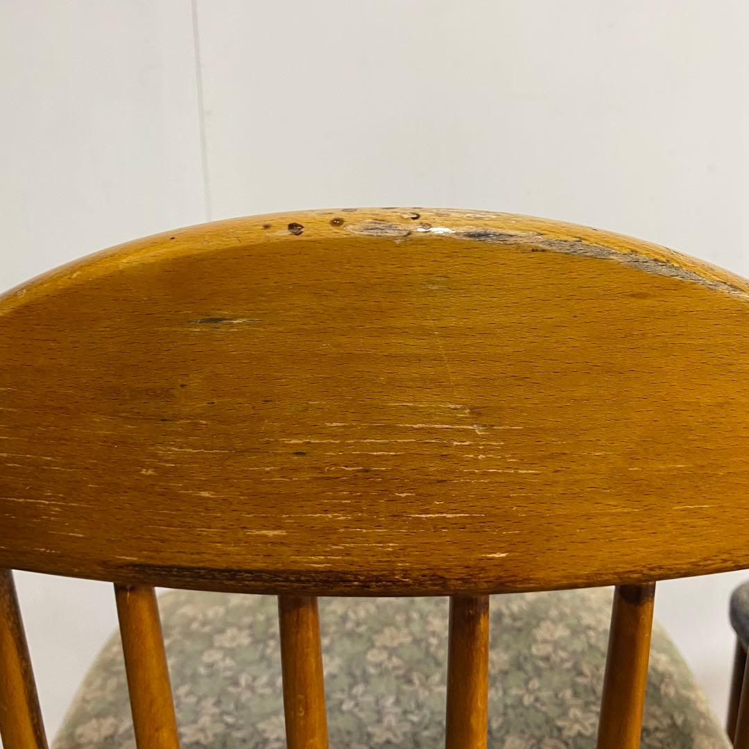 2脚セット ヴィンテージ ダイニングチェア 椅子 木製 レトロ モダン y111