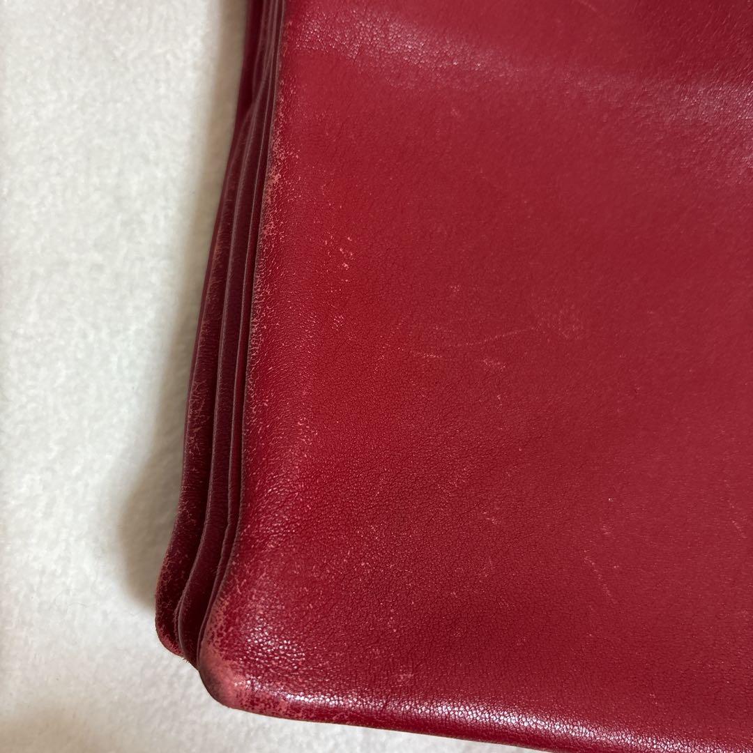 CELINE セリーヌ トリオ ラージ 赤 ショルダーバッグ 難あり