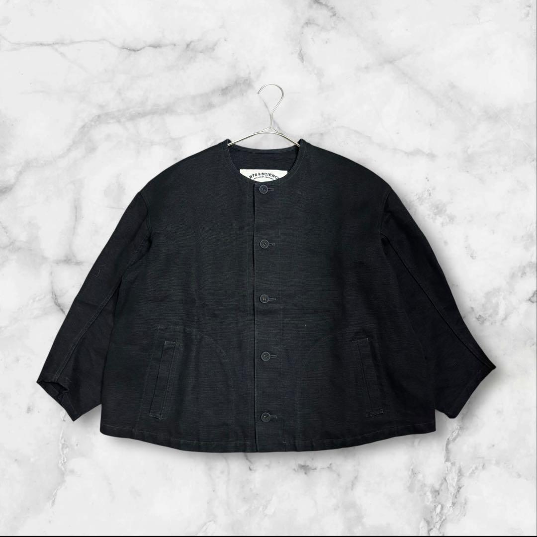 アーツアンドサイエンス ノーカラージャケット コート ブラック