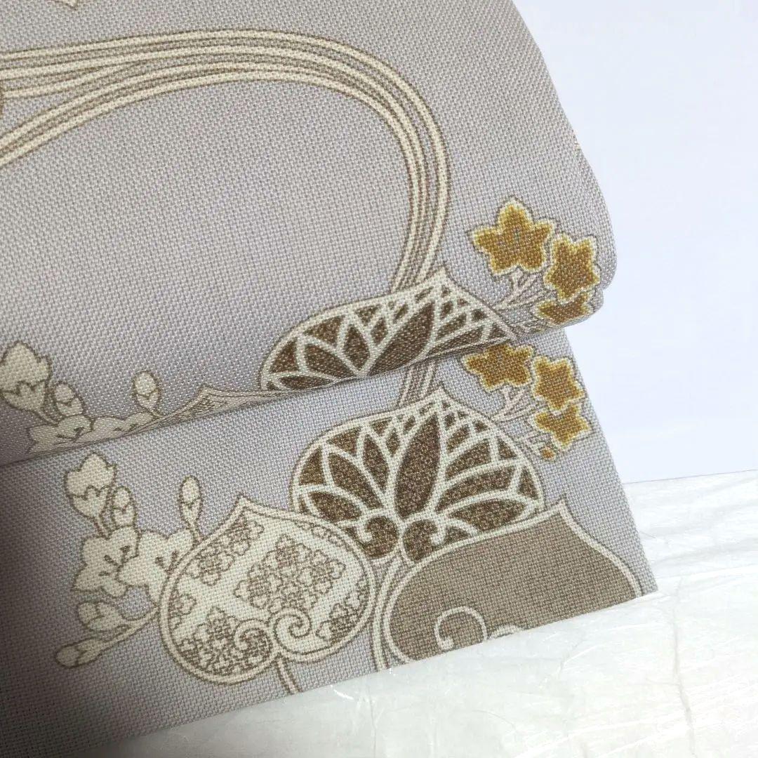 未使用美品　型染九寸名古屋帯 380 31