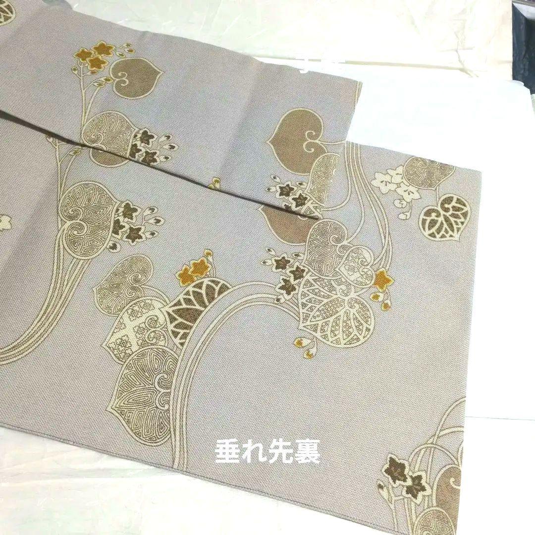 未使用美品　型染九寸名古屋帯 380 31