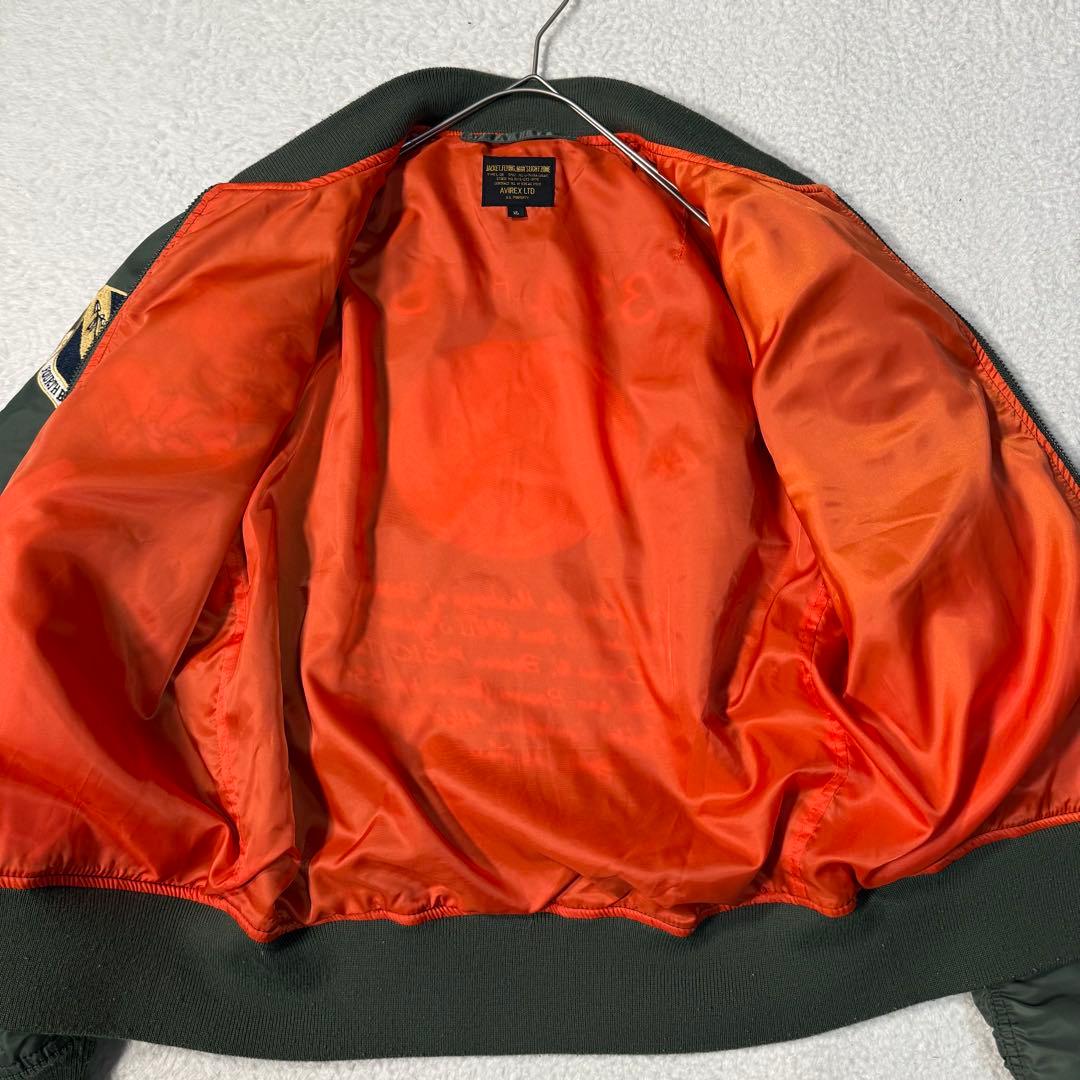 未使用級 メンズXL AVIREX フライトジャケット L-2B ワッペン 刺繍