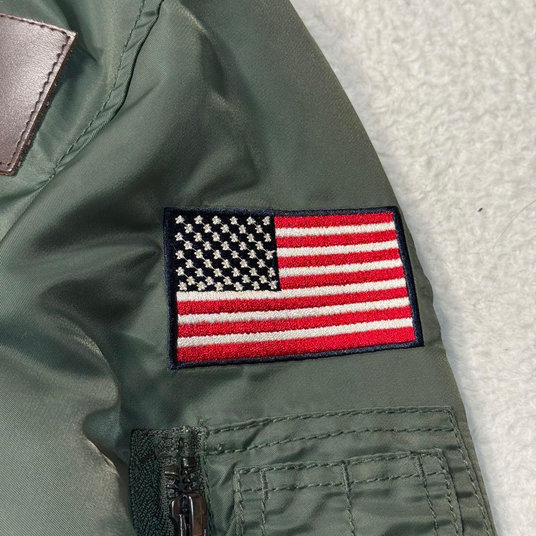 未使用級 メンズXL AVIREX フライトジャケット L-2B ワッペン 刺繍