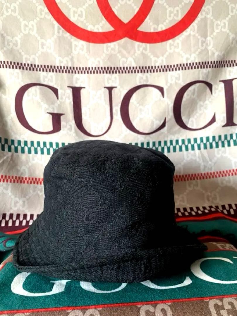 ✨GUCCIバケットハットBLACK sizeM✨ ✨サマー特価✨最終格安特価✨