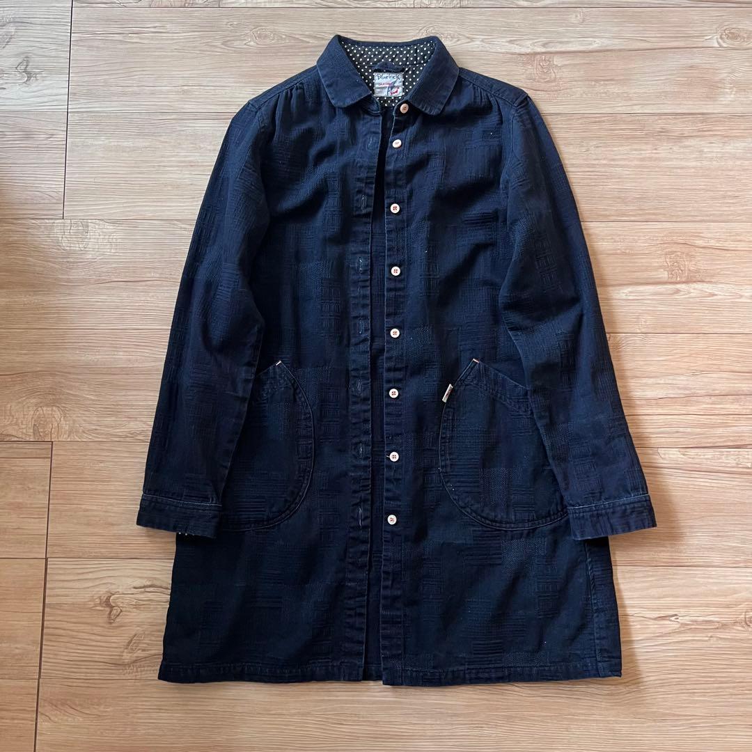 BlueTrickブルートリック 岡山デニム ドットワンピース インディゴ