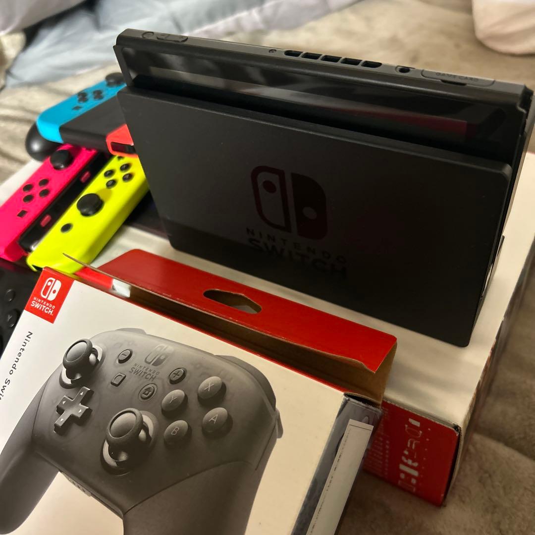 Nintendo Switch 本体 ジョイコン4色付き