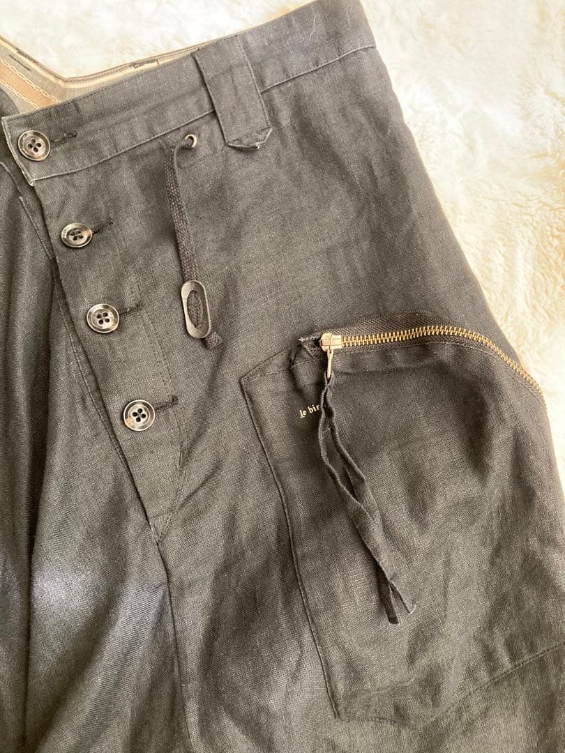 希少！入手困難　Y2K 本物　PPFM リネン　サルエルパンツ　2way 黒