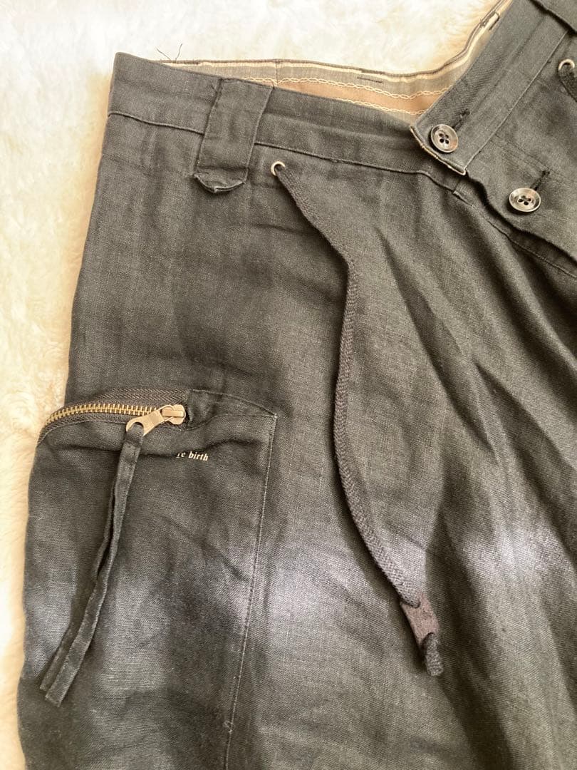 希少！入手困難　Y2K 本物　PPFM リネン　サルエルパンツ　2way 黒