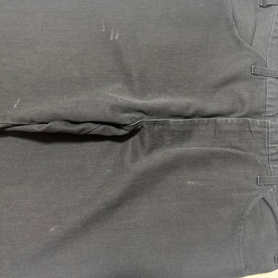 70s チビタグ ディッキーズ フレア パンツ ブラック ツイル