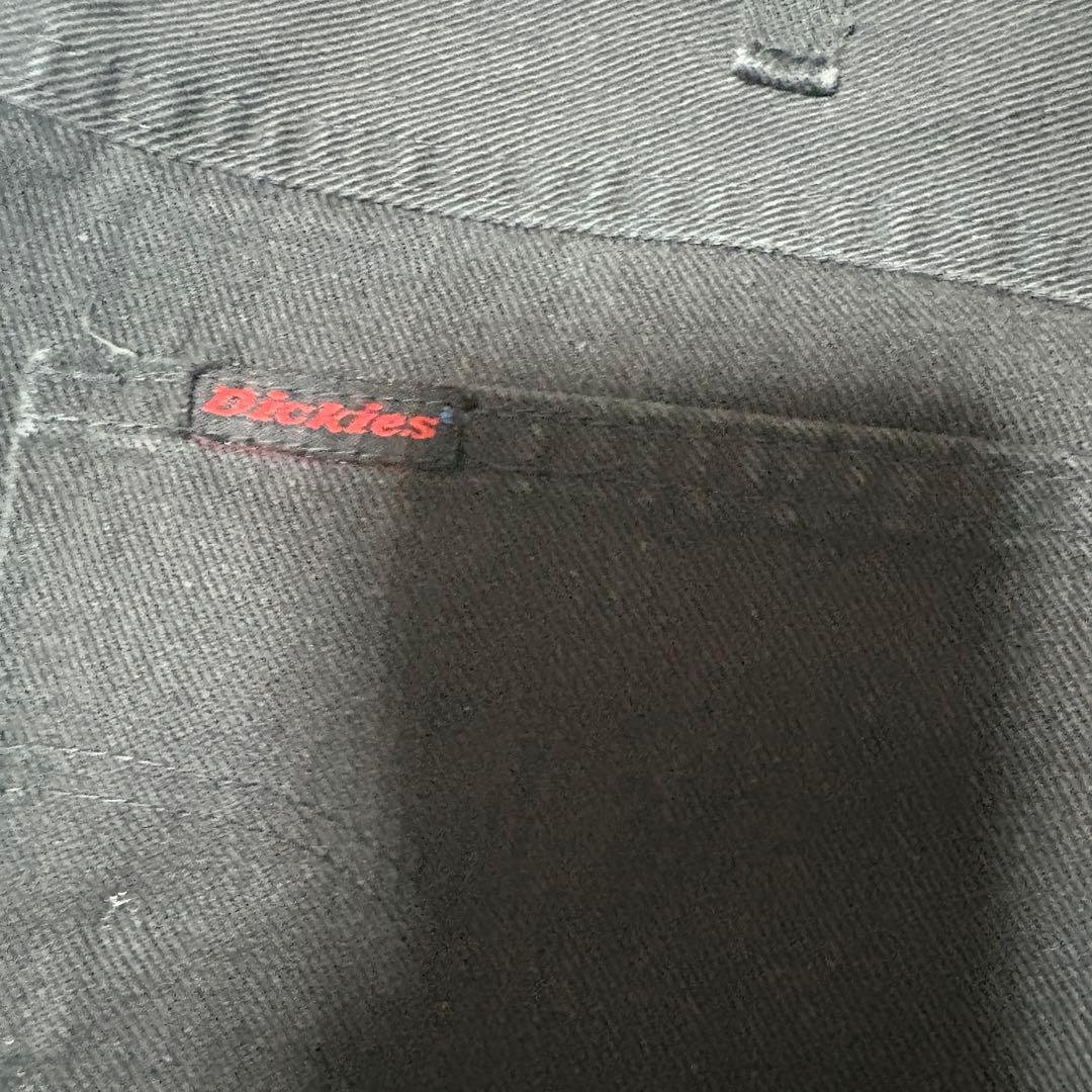 70s チビタグ ディッキーズ フレア パンツ ブラック ツイル