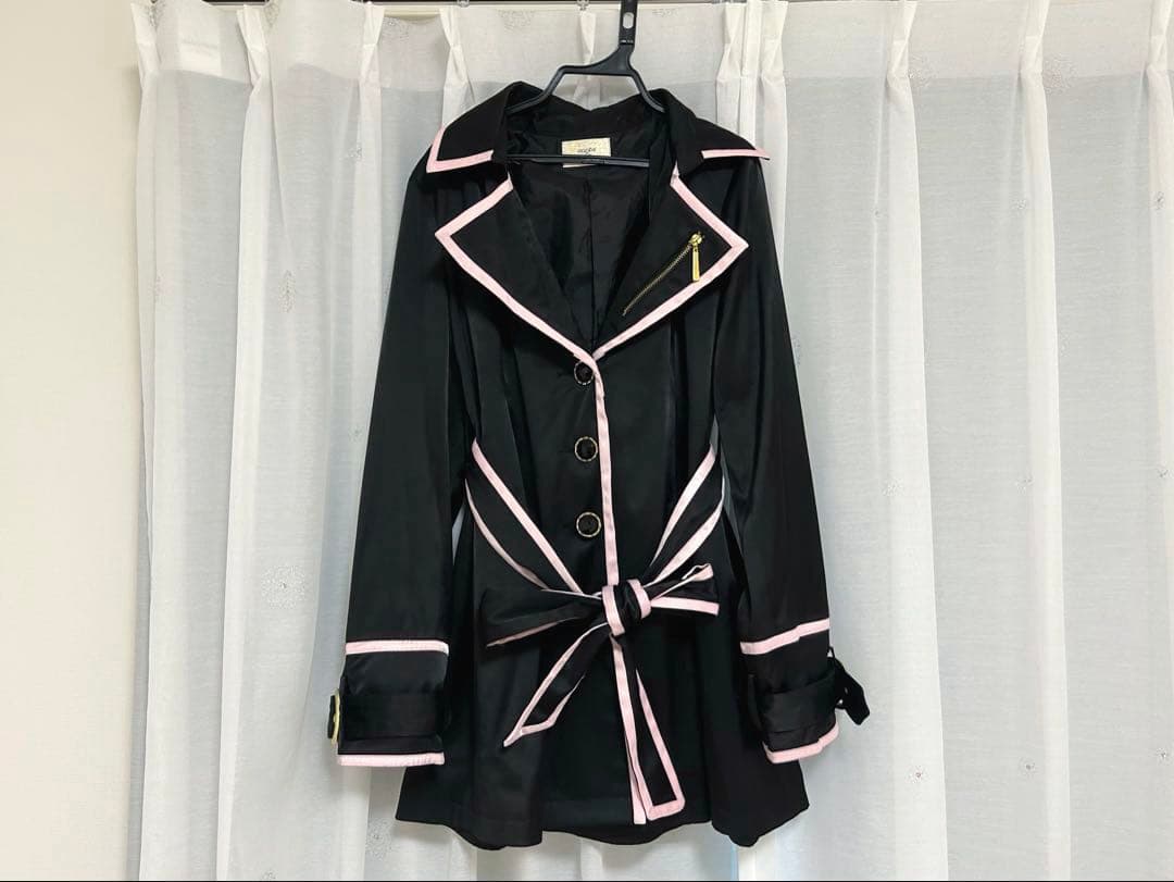 GOLDS∞infinity♡入手困難♡パイピングトレンチコート♡ブラックピンク