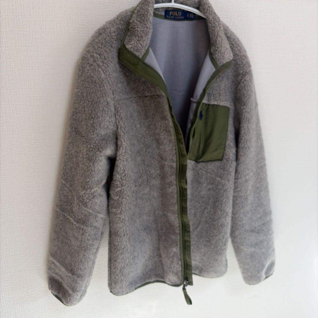 ポロラルフローレン　ボアジャケット　グレー　グリーン　S〜M 長袖　ブルゾン