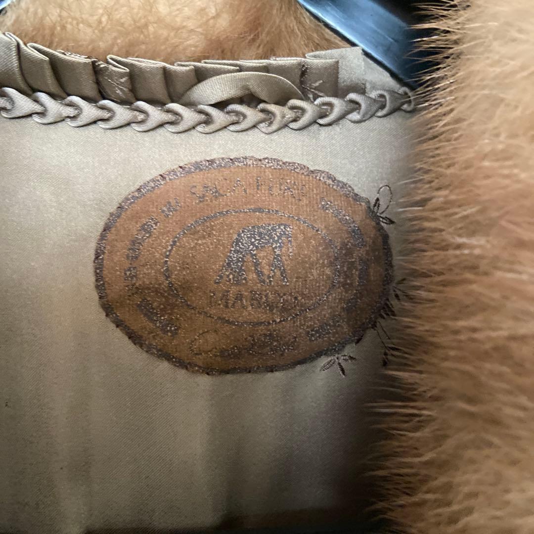 ミンク毛皮ロングコート