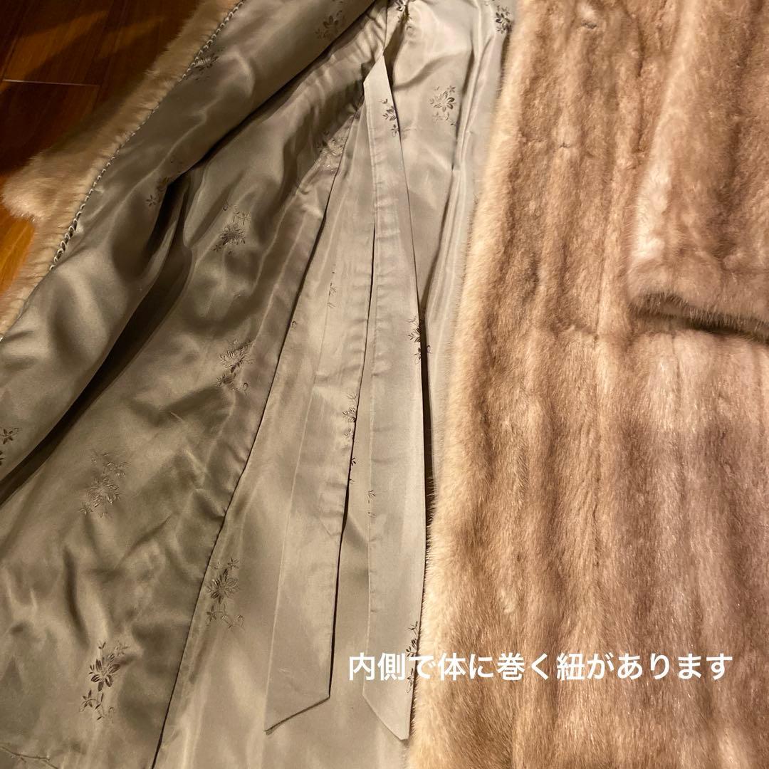 ミンク毛皮ロングコート