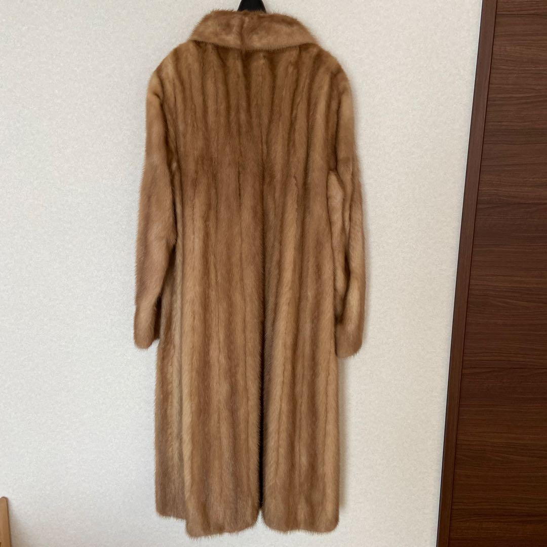 ミンク毛皮ロングコート
