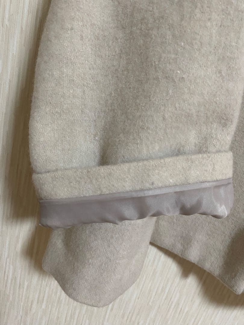 美品NATURAL BEAUTY BASIC カシミア混ノーカラーコート