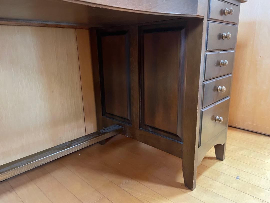 アンティーク木製文机 ダークブラウン