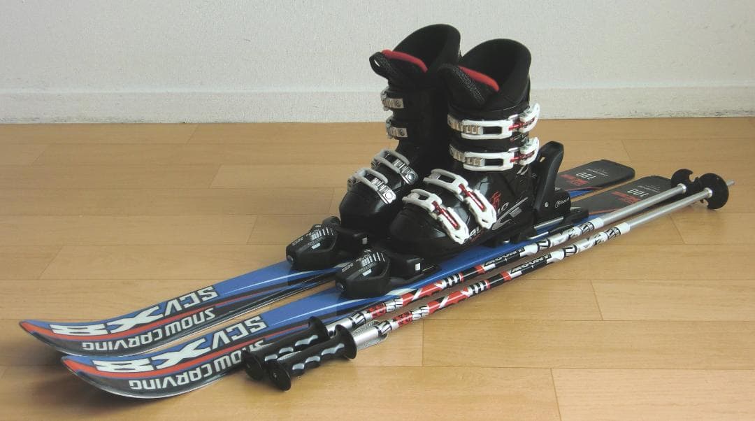 ■■1月限定■送料無料■子供用スキーセット■板100靴19.5■WAX済■■