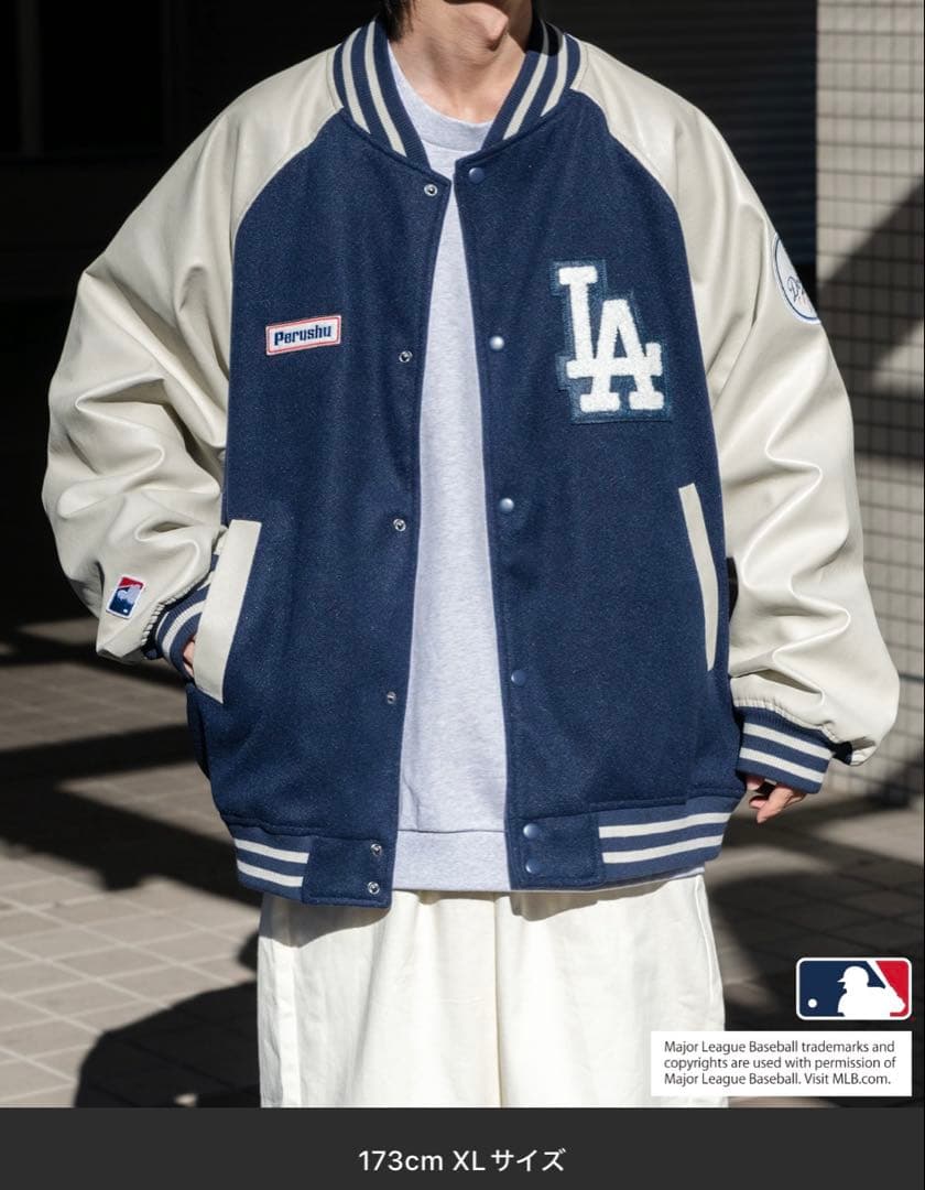 【Perushu×MLB】オーバーサイズスタジャン