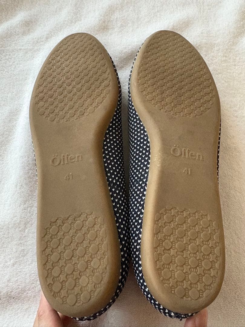 Often オッフェン　フラットシューズ ネイビー サイズ41