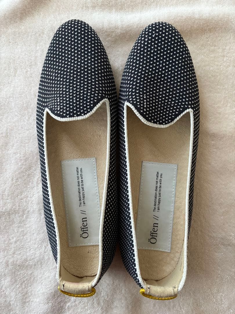 Often オッフェン　フラットシューズ ネイビー サイズ41