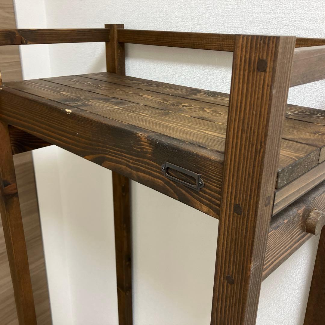 木製 オープンシェル フラック ハンガーラック ワードローブ ウッドラック 家具