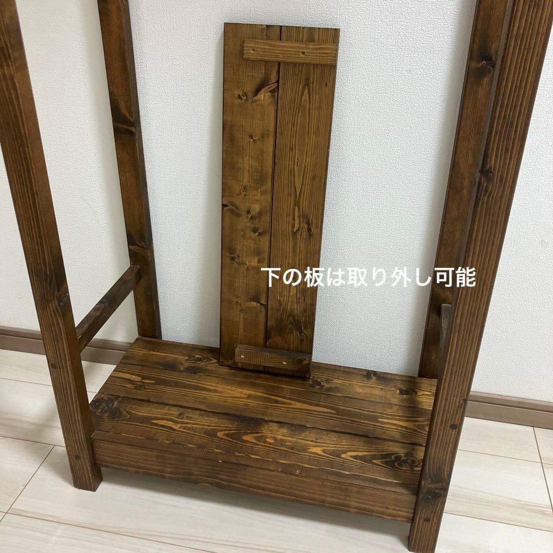 木製 オープンシェル フラック ハンガーラック ワードローブ ウッドラック 家具