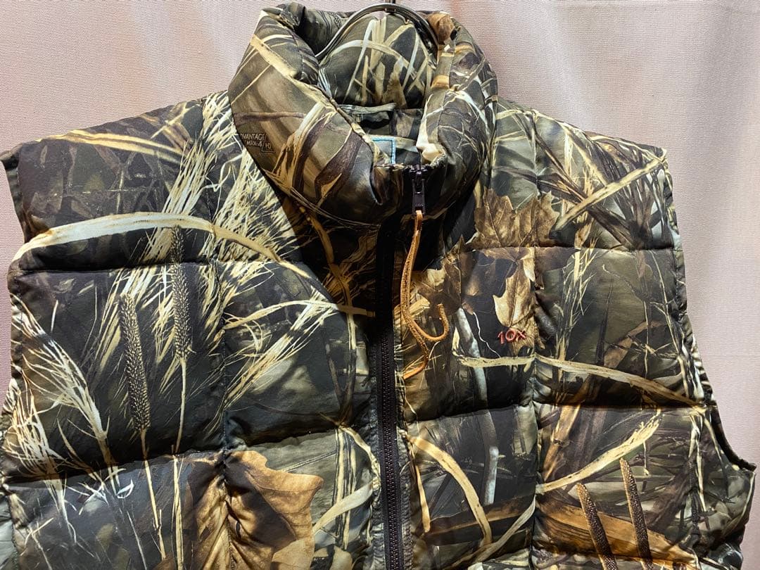 10X ダウンベスト リアルツリーカモ　ビッグサイズ　XL USA古着